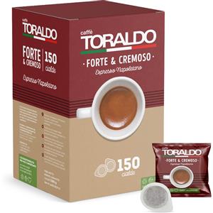 Caffè Toraldo Forte & Cremoso - Cialde ESE 44 mm - Confezione da 150 Cialde da 7.2g