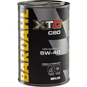 Bardahl - XTC C60 SAE 5W-40 - Olio Motore per Auto, Lubrificante per Motori Benzina o Diesel, Fomula 100% Sintetica, Anti-Attrito e Anti-Usura, 1 L