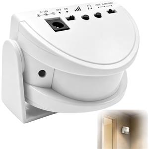 MSMXCS Campanello senza fili Rilevatore di Movimento Allarme Infrarossi Porta Casa | Campanello senza fili con modalità vocale e musica, rilevatore a infrarossi per ingresso, negozio, sicurezza antifurto casa