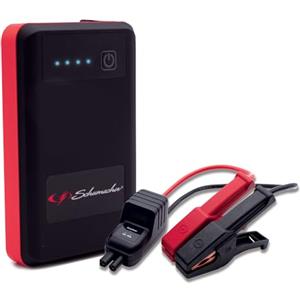 Schumacher Electric SL471 - Avviatore Moto/Auto 12V 600A - Powerbank con Pinze Coccodrillo - Batterie Scariche - Benzina 4L / Diesel 2L - USB Rapida, Torcia LED