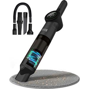LEBENLANG Aspirabriciole Senza Fili Potente 17000PA - Incl. Supporto | Incl. Potente Batteria & Con Funzione Di Ricarica & HEPA Filtro I Aspirapolvere Auto Portatile Mini Aspira Briciole Elettrico
