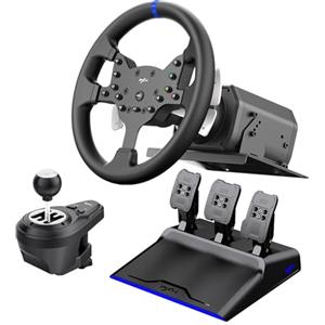 PXN V99 PC Racing Wheel con pedali e cambio, 3NM Force Feedback Lenkrad per Xbox One, Xbox Series X/S, PC, PS4