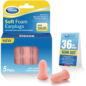 SIESOE 2026 Pro Tappi Orecchie Dormire, NRR 36dB, Schiuma a Memoria Termoadattiva con Tecnologia MicroVent™ & SmartSeal™ per Chi Dorme su un Fianco, Viaggi, Lavoro e Sensibilità al Rumore