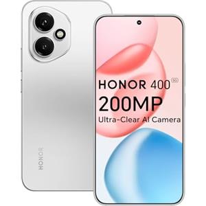 HONOR 400 5G Smartphone, 8GB 512GB, Fotocamera AI ultra nitida da 200MP, 6,55" AMOLED Display 120Hz, Snapdragon 7 Gen 3, 5170mAh, IP65, Dual SIM, NFC, Android 15, Senza caricatore, Argento