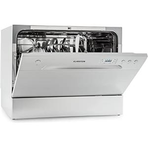 KLARSTEIN Lavastoviglie Klarstein a 6 coperti, silenziosa, a libera installazione, con 6 programmi di lavaggio, compatta e facile da installare. Mini lavastoviglie da tavolo.