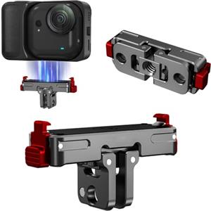 ZJRXM Supporto magnetico per Insta360 GO Ultra Accessori, supporto adattatore a sgancio rapido in lega di alluminio con attacco filettato da 1/4 per treppiedi e selfie stick, vlogging