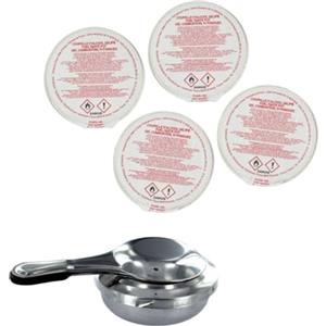 Fackelmann Brûleur à Alcool avec 4 coupelles Strumento, Acciaio, Inox