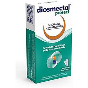 Diosmectal Protect - Fermenti Lattici Probiotici Bambini e Adulti, 14 Miliardi per Dose - Integratore Alimentare per Equilibrio della Flora Intestinale e Sistema Immunitario - 8 Bustine Orosolubili