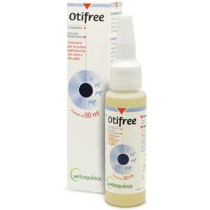 Otifree Soluzione Auricolare 60ml - Pulizia e Igiene per Orecchie di Cani e Gatti con Calendula