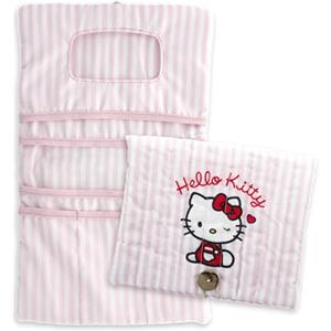 BEAUTY IN THE AIR Hello Kitty - Borsa fasciatoio Nomade 37 × 22,5 cm - Astuccio da viaggio per bambini - Scomparto pannolini, crema e salviette, portaoggetti impermeabile, nascita, maternità, prodotto ufficiale Sanrio