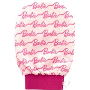 Barbie - Guanto Esfoliante Corpo & Doccia - Scrub Tradizionale Anti-Cellule Morte e Peli Incarniti - Texture Confortevole, Accessorio Riutilizzabile - Rituale Spa a Casa - Prodotto Ufficiale Mattel
