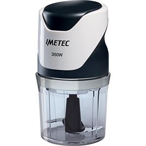 Imetec CH 500 Tritatutto, Lame in Acciaio Inox, Contenitore 400 ml, Funzionamento a Pressione, Compatto, 350 W, Nero