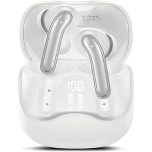 DUCOCUB Air1 Pro Cuffie Bluetooth Cancellazione Rumore Attiva con Modalità Multiple, Hi-Res Audio, EQ personalizado vía App, Pure Bass Sound, 49H, Cuffie Wireless, Connessione Multipunto, Bianco