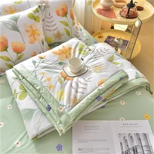 Mateju Trapuntino Copriletto Singolo Matrimoniale, Moderno Copriletto Trapuntato,Trapunta Leggera Primaverile Estivo,Trapunta Estiva Letto Singola (Tulipano,100 * 150cm)