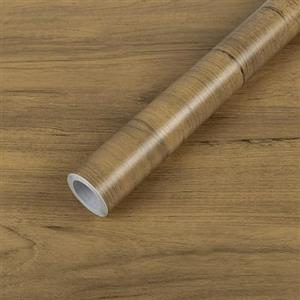 Hode Carta Pellicola Adesiva per Mobili Legno, Rivestimento Rotolo Plastica Laminato Adesivo, Carta da Parati Rivestire, Top Cucina Armadio Tavolo Muro Marrone Scuro 30x200cm