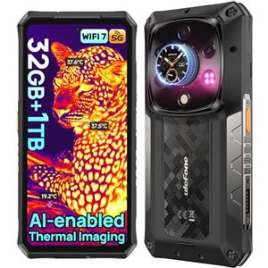 Ulefone Armor 28 ULTRA AI Rugged Smartphone 5G, 36GB+1TB Dimensity 9300+, Telefono con Termografia, 10600 mAh/120W, AMOLED Doppio Schermo 6,67 FHD+/120Hz, 50MP+64MP Visione Notturna, NFC/IP68/WI-FI 7