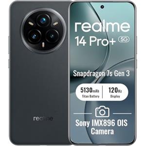 realme 14 Pro+ 5G Smartphone 8+256GB, Grey | Batteria 5130mAh, Ricarica Rapida 80W, Display 6,83 pollici, frequenza 120Hz, Fotocamera 108MP, Snapdragon 7s Gen 3, IP69