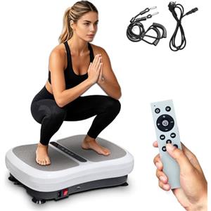 WAVESKY Pedana Vibrante Dimagrante - Piastra Vibrante Fitness con Altoparlante Bluetooth e Telecomando, Vibration Plate 180 Livelli e 5 Programmi - Piattaforma Vibrante per Allenamento di Tutto il Corpo