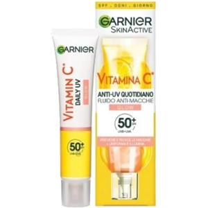Garnier Fluido Anti-UV Vitamina C SPF 50 - Anti-Macchie, Illumina e Uniforma, 40 ml