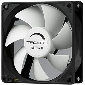 Tacens 3AURAII12 Ventola per computer, 12 cm, 12 dB, 1200 RPM +- 200, tecnologia Fluxus II, sistema antipolvere, lame aerodinamiche, durata fino a 60.000 h, colore nero