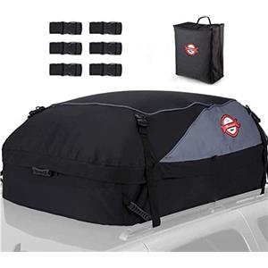 Sailnovo Box da Tetto Auto, Borsa Portapacchi Tetto 15 Piedi Cubici Universale Morbido Trasportatori di Carichi per Auto, Viaggi, Automobili, Furgoni, Suvs