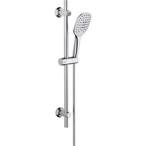 JOHO Colonna Doccia Senza Miscelatore, Asta Doccia Acciaio Inox 70 cm con Supporto Soffione Regolabile, Saliscendi Doccia Adattarsi ai Fori Esistenti con Doccetta 3 Geti, Cromo