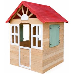 Palmitessa Casetta per Bambini Casa Gioco per Bambini Esterno casetta da giardino per bambini casetta per Bambini da Interno Giardino Casetta da Gioco Tradizionale Grande 120x108x138cm.