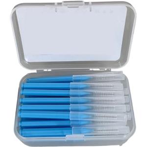 WENYOG Scovolini Dentali 30 pezzi di spazzolini interdentali for la pulizia dei denti(1.5mm Blue)