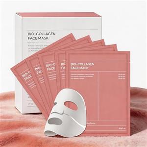 HonexCesng Maschera Collagene Viso, Bio-Collagene in Idrogel, Idratazione Intensa, Pelle Compatta, Luminosità Istantanea, per Ogni Tipo di Pelle, 5 Pezzi