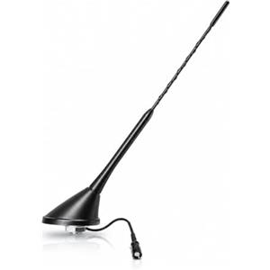 Audioproject A280 - Antenna-per-autoradio 28cm Raku2 + amplificatore fm compatibile per: Toyota Aygo Opel Corsa Fiat Panda Suzuki Peugeot Cooper adapter universe antenna auto corta accessori