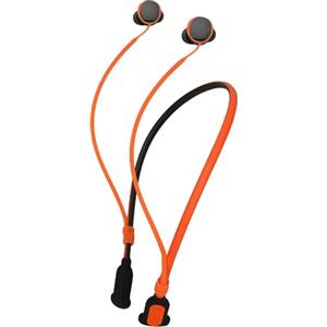 kwmobile Laccetto da Collo in Silicone per Google Pixel Buds 2A / Pixel Buds Pro 2 Supporto per Jogging - Fascia per Cuffie In-Ear - Accessorio per Auricolari - arancione/nero