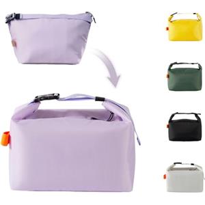SUOXU Borsa termica termica per il pranzo, a prova di perdite, per adulti e bambini, grande capacità, resistente all'acqua, per lavoro, scuola, picnic e viaggi (viola)