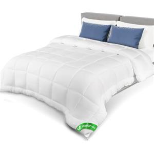 VOUNOT® Piumino Letto Matrimoniale 200x200 cm, Piumone Leggero 200 GSM per 4 Stagioni, Trapunta Estiva, 100% Microfibra, Bianco