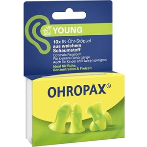 OHROPAX Young - Tappi per orecchie con canali uditivi più piccoli - Tappi per orecchie in schiuma morbida - Livello di isolamento acustico SNR 35 dB - Ideale per riposo, concentrazione e tempo libero