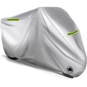 YMLVET Telo Coprimoto per BMW GS1300 R 1300 GS R1300GS ADV Abenteuer 2023 2024 2025, Protezione UV Esterna Coperture Antipioggia Antipolvere Coprimoto Impermeabile per Esterno,Silver