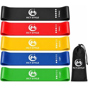 HCT STYLE Elastici Fitness, Bande Elastiche Fitness Set 5 Livelli