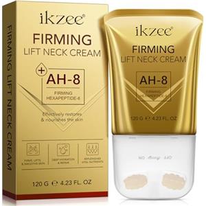 CiAIplw Ah-8, Crema per il Collo per Rassodare e Rafforzare la Crema per il Collo, Contiene Esapeptide, Riduce le Rughe, Linee Sottili e Doppio Mento, Solida e Sollevando la Pelle Cascante, 120g