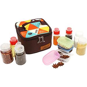MKNZOME Portatile Bottiglia di Porta Condimento, Porta Sale, Porta Olio da Viaggioper Esterni Vaso di Spezie Condimento Trasparente e Bottiglia di aceto Contenitore per Trasporto Viaggio campeggio