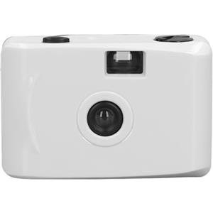 Rengue Fotocamera Subacquea Impermeabile 35 Mm Riutilizzabile con Otturatore 1/100 F/9 Obiettivo 28 Mm per Snorkeling, Nuoto, Viaggi, Regali per Bambini (bianco)