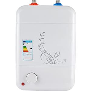 jiumxliu Scaldabagno Istantaneo Elettrico,8 Litri 1500W con Controllo Temperatura 30-65°C, Interno in Acciaio Inossidabile 304, Carcassa ABS, per Cucina, Bagno, Bar e Ambienti Commerciali