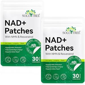 WeiWeiLa Patch NAD+ 30 pezzi - Cerotti anti-invecchiamento per la pelle al resveratrolo, patch di aumento energetico di 8 ore con NAC e CoQ10, supplemento NAD transdermico per il rinnovamento cellulare (60P)