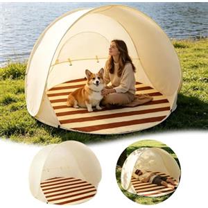 Hsternexy Tenda da spiaggia pop-up, portatile, leggera, automatica, UPF 50+, per 3-4 persone, tenda da spiaggia per famiglie, protezione solare, spiaggia, campeggio, escursioni, giardino 02