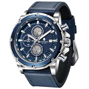 BENYAR BY Orologio da uomo al quarzo analogico in acciaio inossidabile cinturino Timing Date Display impermeabile luminoso orologio Business Casual Sports Watch Fashion Holiday regalo per il padre