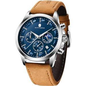 BENYAR BY Orologio da uomo al quarzo analogico in acciaio inossidabile cinturino Timing Date Display impermeabile luminoso orologio Business Casual Sports Watch Fashion Holiday regalo per il padre