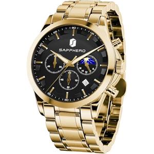 BENYAR BY Orologio da uomo al quarzo analogico in acciaio inossidabile cinturino Timing Date Display impermeabile luminoso orologio Business Casual Sports Watch Fashion Holiday regalo per il padre