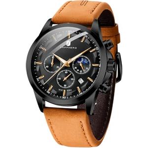BENYAR BY Orologio da uomo al quarzo analogico in acciaio inossidabile cinturino Timing Date Display impermeabile luminoso orologio Business Casual Sports Watch Fashion Holiday regalo per il padre