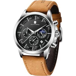 BENYAR BY Orologio da uomo al quarzo analogico in acciaio inossidabile cinturino Timing Date Display impermeabile luminoso orologio Business Casual Sports Watch Fashion Holiday regalo per il padre