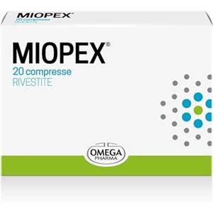 Colonir Omega Pharma - Miopex Compresse, Integratore Alimentare con Vitamine, Utile per Favorire il Mantenimento della Capacità Visiva, 20 Compresse
