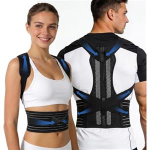Aolso Fascia Posturale Spalle Schiena Uomo Donna, Tutore Spalla Busto Dritta Elastica Regolabile, Traspirante Correttore Lombare Supporto, Schiena Migliora Postura, Sollievo dal Dolore Alla Cervicale