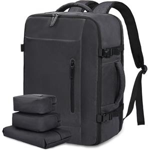 LOVEVOOK Zaino da Viaggio Aereo Bagaglio a Mano Borsa da Cabina per Easyjet 45x36x20 Impermeabile Antifurto Zaino Viaggio Uomo Donna 15,6 Pollici Zaino Porta PC per Lavoro Trekking, Grigio Scuro
